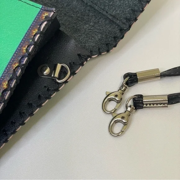 NEW Nasturtium Art of Living Kaleidoscope Vegan Leather Crossbody Phone Bag - Picture 7 of 10